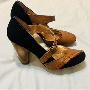 Seychelles Suede and Leather Buckle Strap …